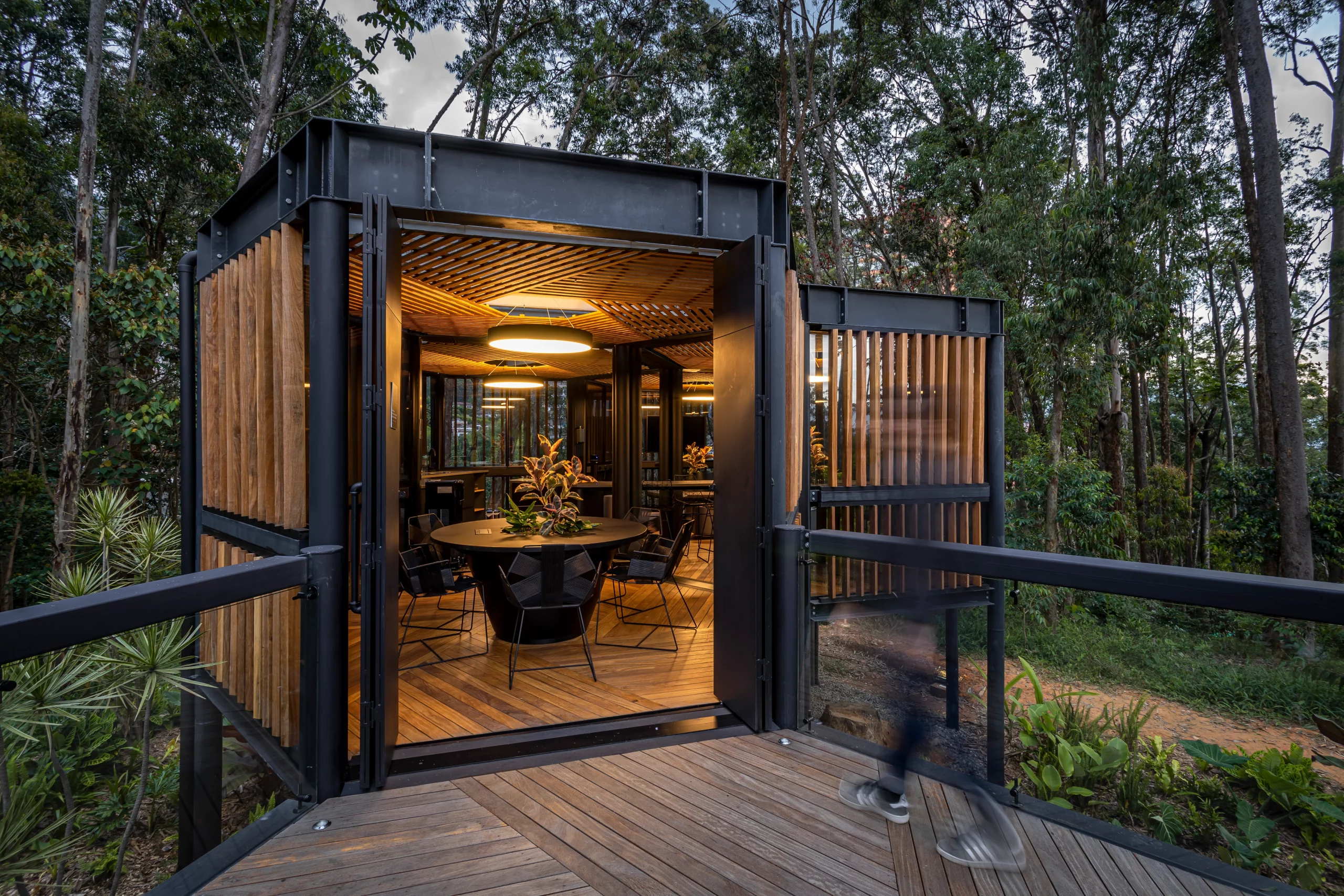 Luxury wood installation by Purezza